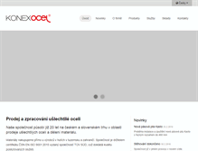 Tablet Screenshot of konex-ocel.cz
